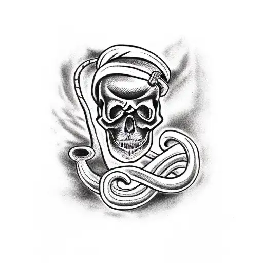 Skull And Snake Neck