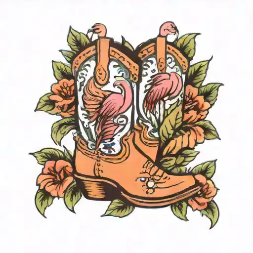 Flamingo Cowboy Boots