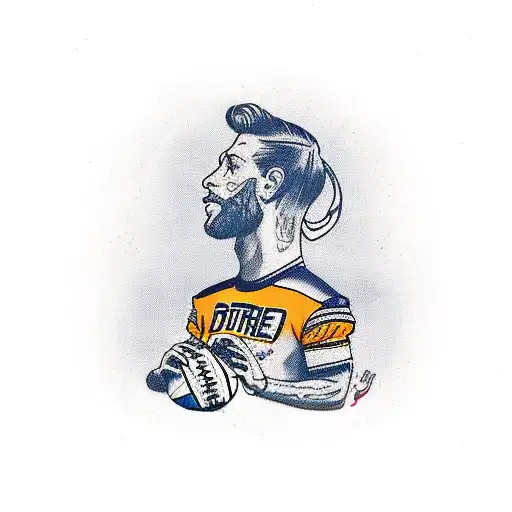 Birthdate As Underline And Football With Beer Over That