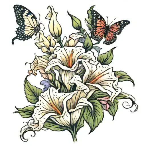 Calla Lily Morning Glory Carnation Butterflies 1996 2015