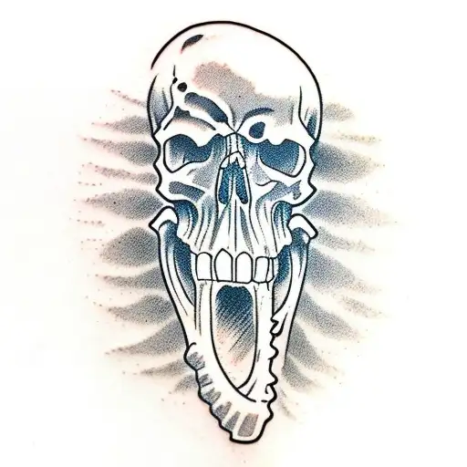 Skull With Bone In Mouth