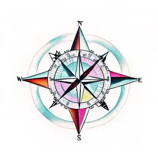 A Compass Intertwined With Hiking Trails