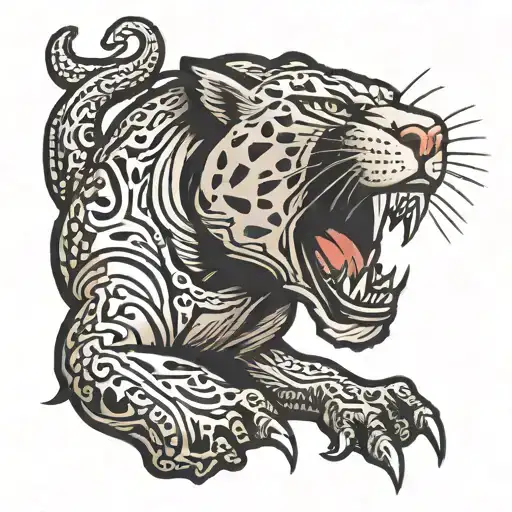 Panther With Dagger In Mouth