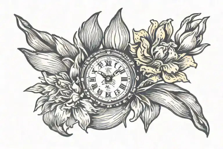 Iris Tulip Sunflower Xiivx Clock Arrow Play Hurt Letters