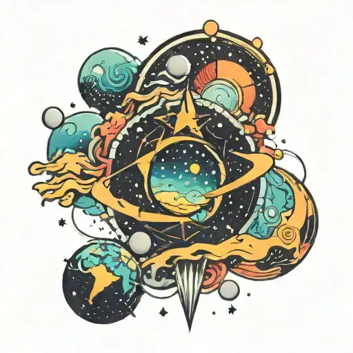 An Abstract Representation Of The Universe With Psychedelic Colors With Mind