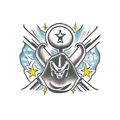 Loyalty Over Integrity With Crossed Flintlock Pistols And American Flag