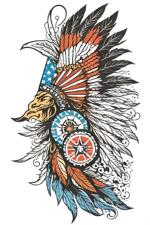 Native American Flag Background