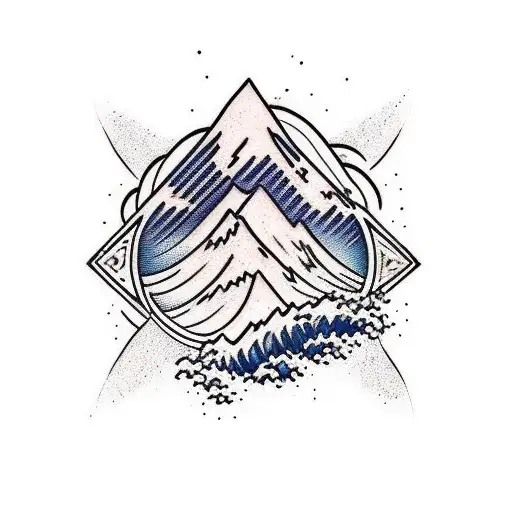 Mountain With Beach Wave And Humbleness