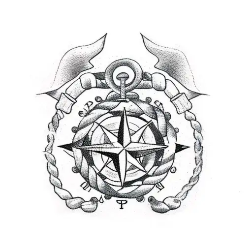 Anchor Compass Rope Scorpion