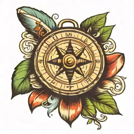 Compass With The Shape Of A Chew Gum