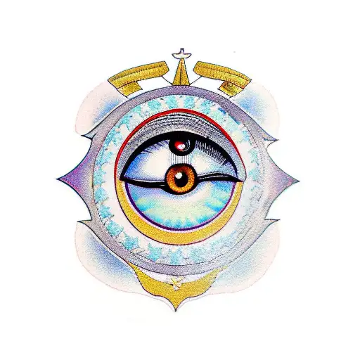 Amun Eye With Freedom Symbol