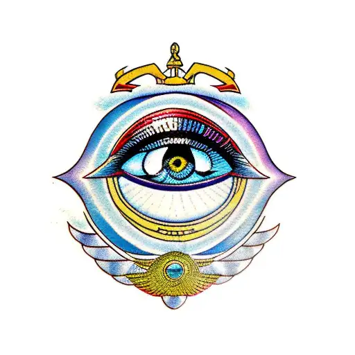 Amun Eye With Freedom Symbol