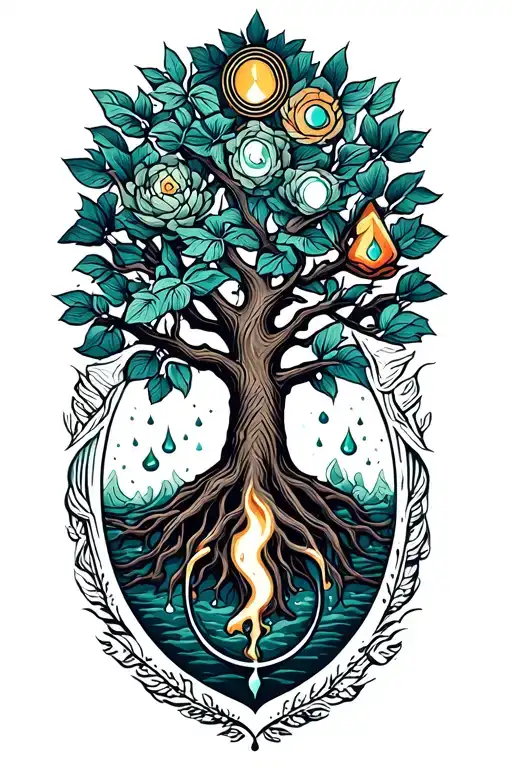 Four Elements Tree Of Life