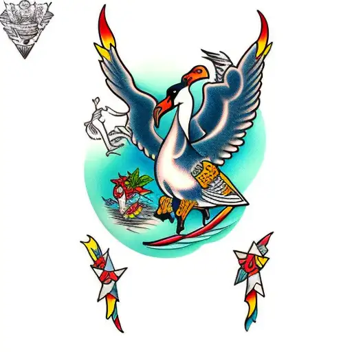 Cartoon Dancing Goose