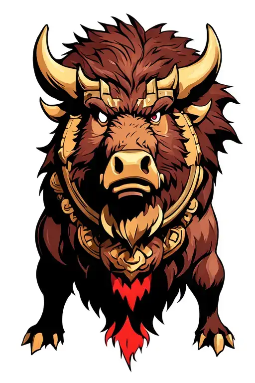 Dark Beast Ganon As A Traditional Boar From A Front Aspect