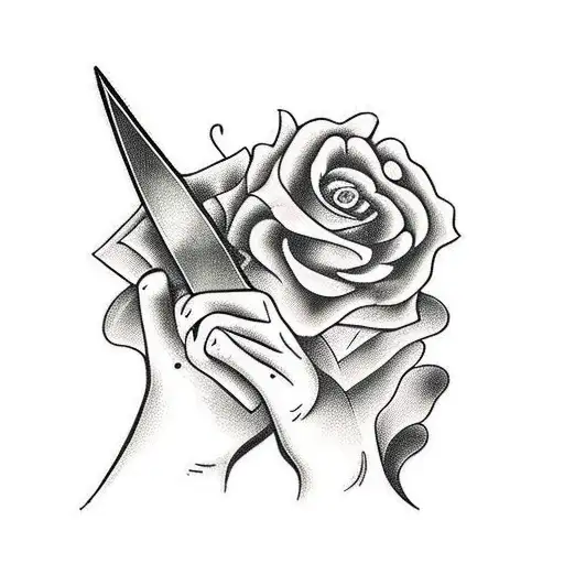 Woman Hand With A Dagger