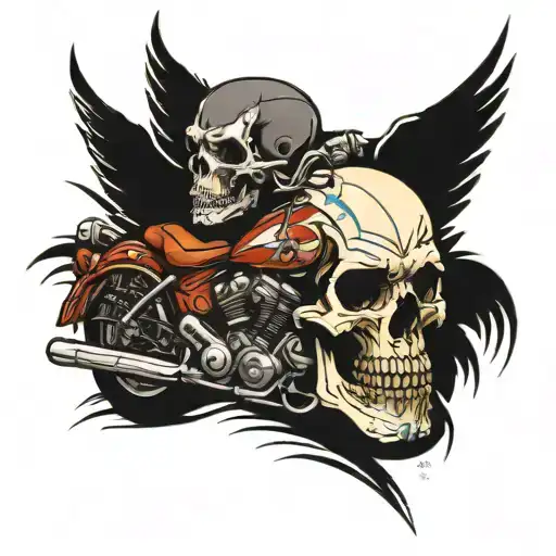 Motorcycles And Skull
