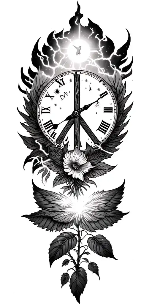 Peace And Lightining Storm And Time And Nature