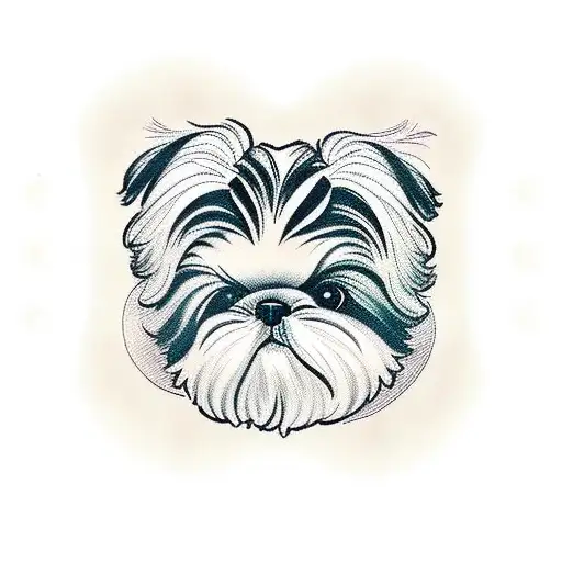 Black And White Shih Tzu