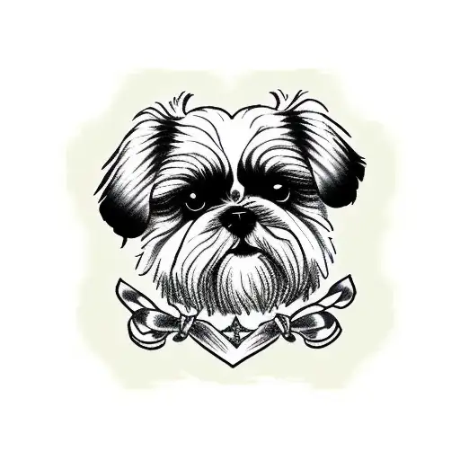 Black And White Shih Tzu