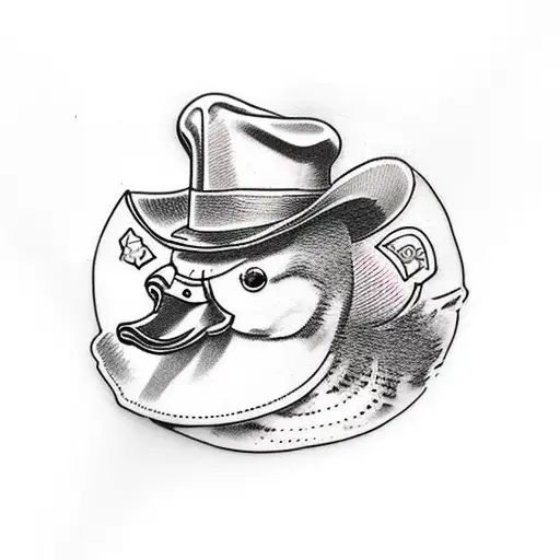 Duck With Fedora And A Gun