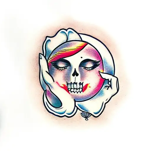 Female Hand Hanging Moon