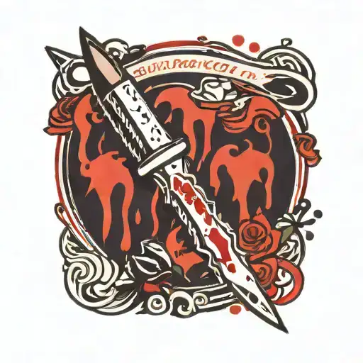 Medical Scalpel With Blood Dripping From Its