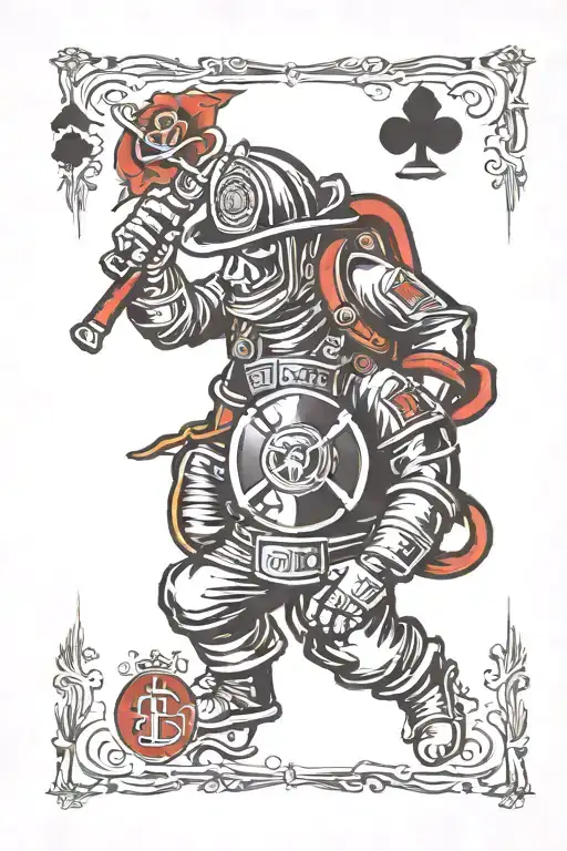 Firefighter Ace Playing Cards