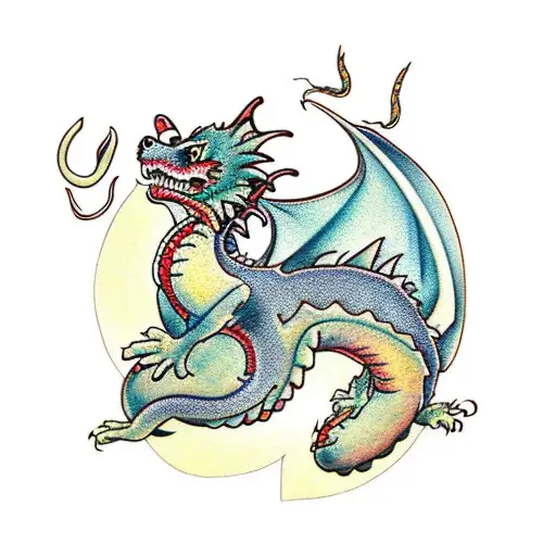 Dragon Holding A Squirrel