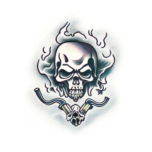 Grim Reaper Smoking Weed In Hell