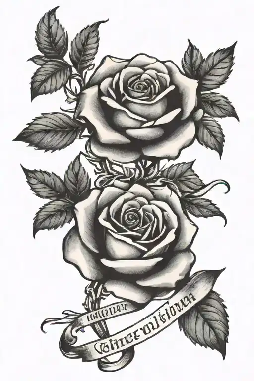 Rose With Names Intertwined