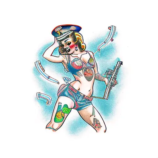 A Skimply Woman Stripping To Music With A Hidden Gun Incorporated Into The Design