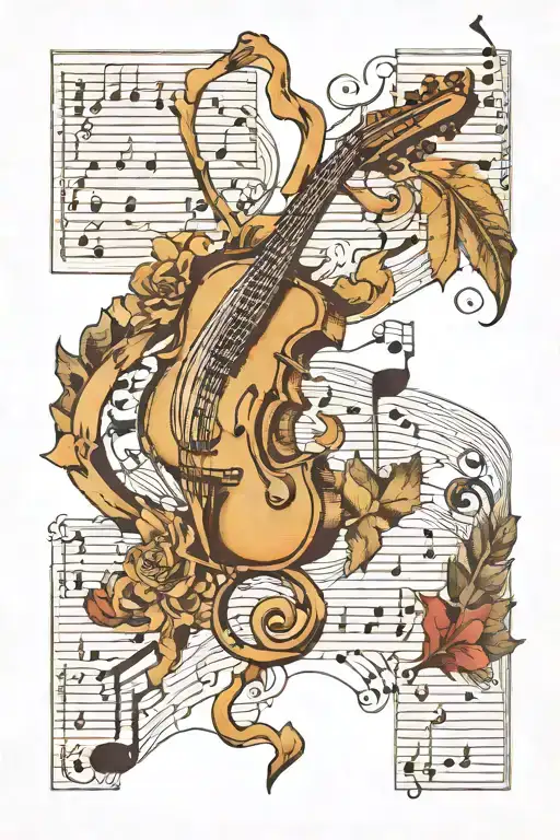 Music Sheet Forming The Shape