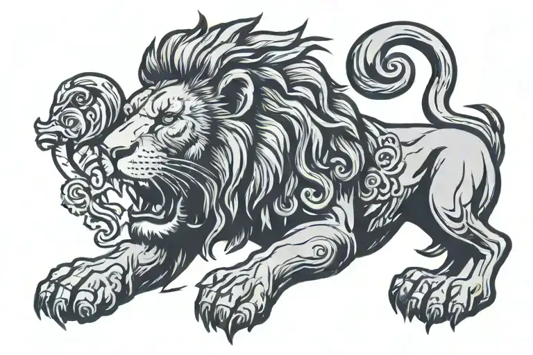 Calvary Lion Praying