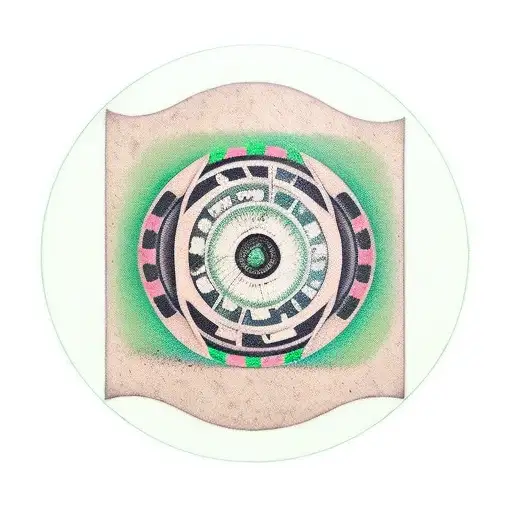 Green And Black Cassette Tape In Front Of A Spiral