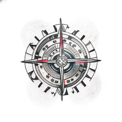 Geodesist Holding A Viking Compass