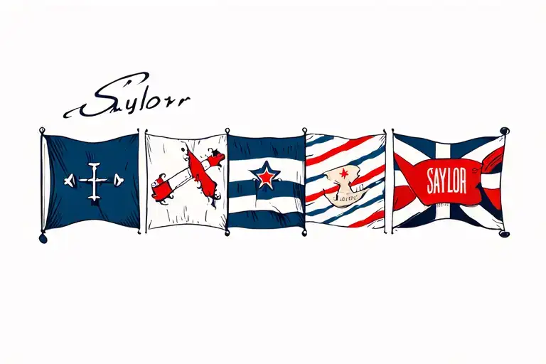 Nautical Flags Spelling Saylor