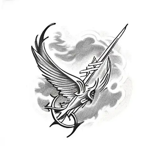 Phoenix Fighting Poseidon