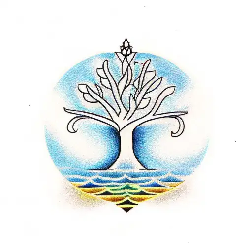 Tree Of Life With Trinity Knot For Around Arm