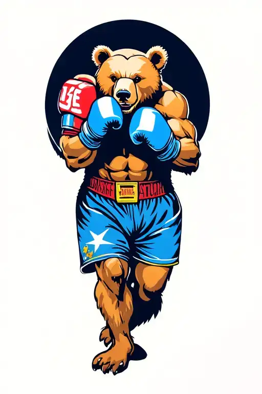 Bear Boxing Fighter