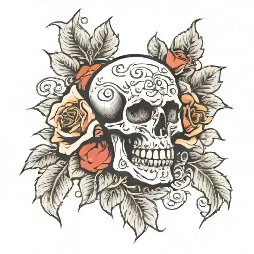 Skull And Roses