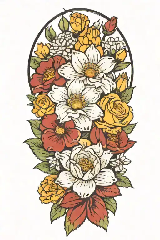 July November Birth Flower Bouquet