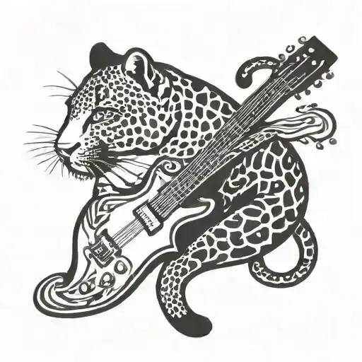 Guitar Leopard Print