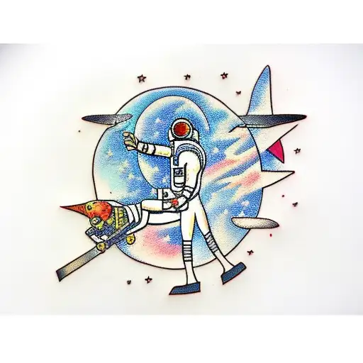 Astronaut On A Bench Press