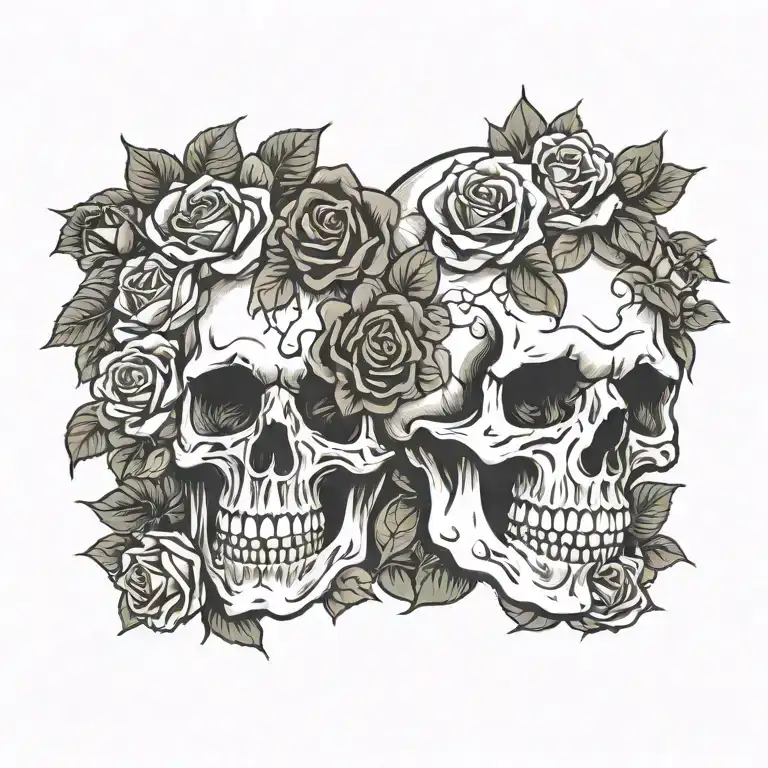 Skull And Roses