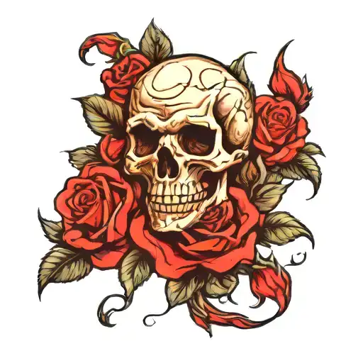 Skull And Roses