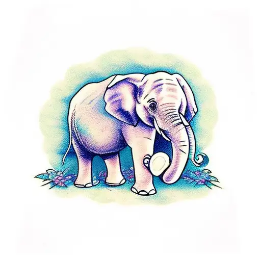 A Majestic Elephant Walking Through A Lush Jungle