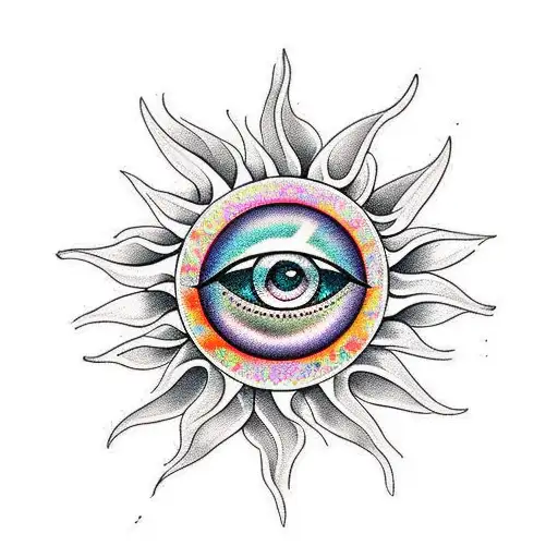 Evil Eye Sun Flower