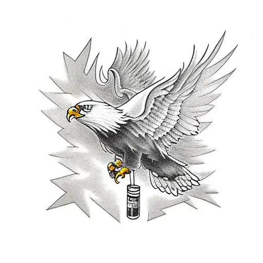 Eagle Holding Syringe