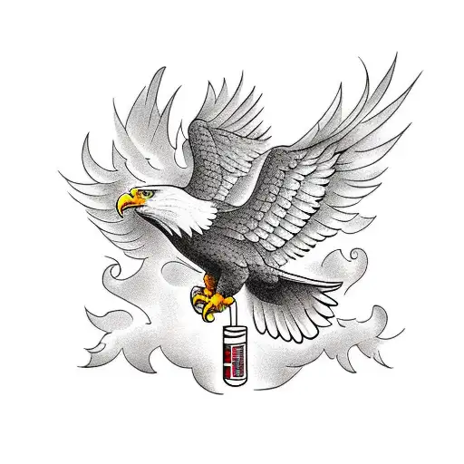 Eagle Holding Syringe